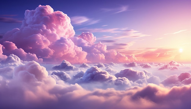 Arrière-plan violet et rose nuageux