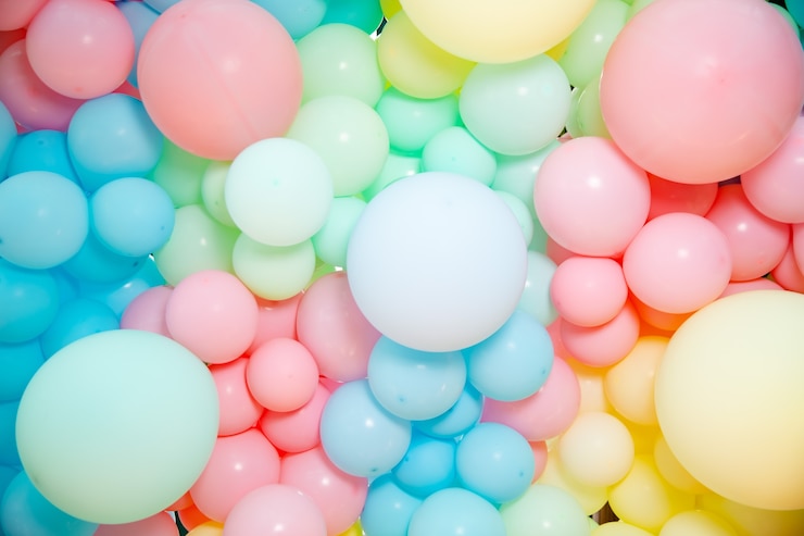 Photo arrière-plans de ballons gros plan de fond festif