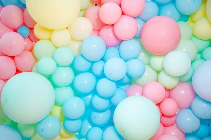Photo arrière-plans de ballons gros plan de fond festif