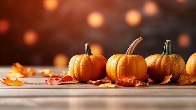 Des arrière-plans dynamiques d'automne et de Thanksgiving des bannières des citrouilles et des décorations festives