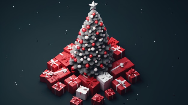 Arrière-plans lumineux de Noël pour bannières Belles cartes de nouvel an Ambiance de vacances IA générative