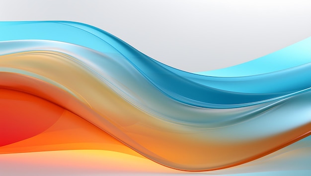 Arrière-plans d'ondes bleu jaune et orange abstraits