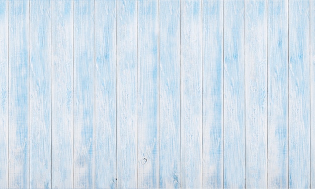 Photo arrière-plans et texture de planche de bois blanc et bleu panoramique