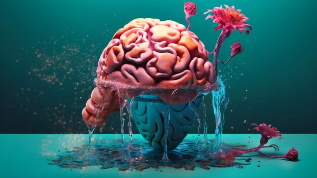 Arroser le cerveau des fleurs