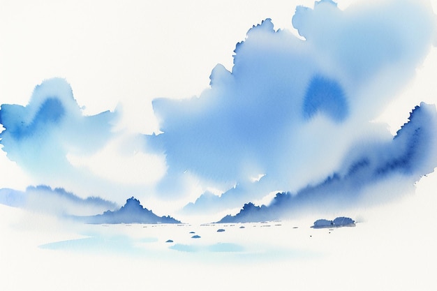 Art abstrait aquarelle chinoise fond d'art texture colorée dessin simple peinture à l'encre