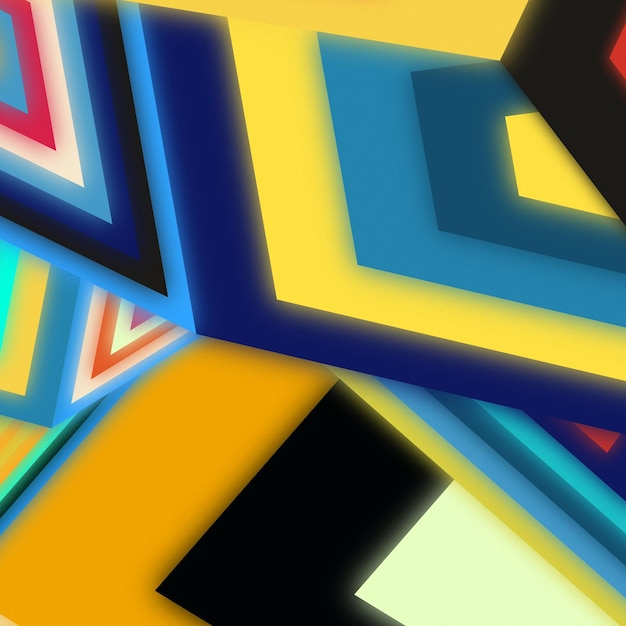 Art abstrait carré et triangle Format de bannière Peintre coloré Motif Fond dégradé