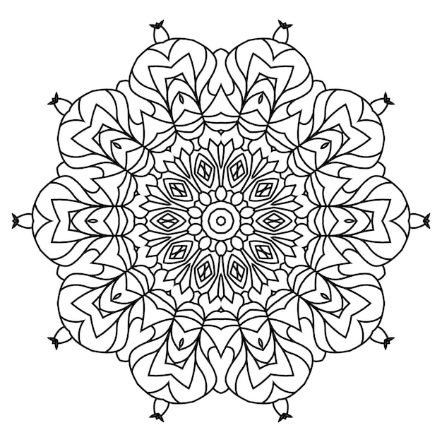 Art abstrait dessin modèle illustration décoration de cercle vecteur graphique mandala ornement