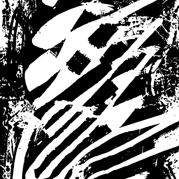 Art abstrait en noir et blanc Illustration à l'encre dessinée à la main Hipster peinture noire fond abstrait