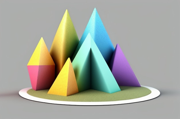 Art abstrait papier peint créatif élément de conception de fond rendu coloré illustration de modèle 3d