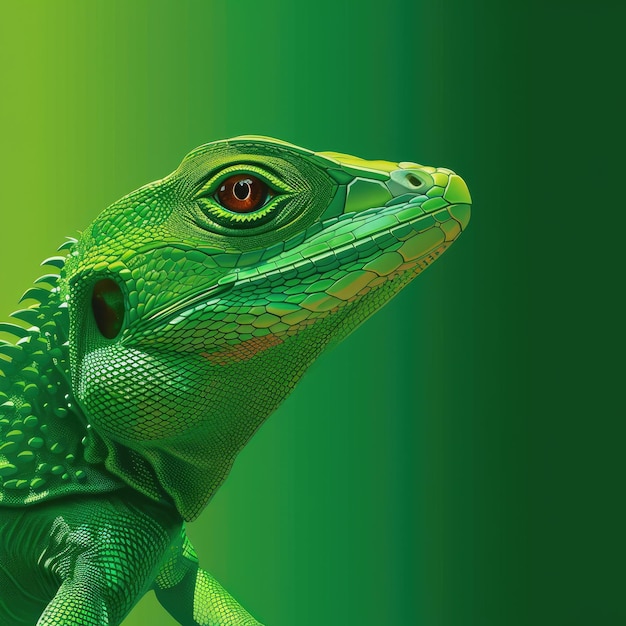 L'art abstrait des reptiles verts