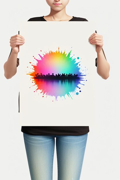 Photo art abstrait simple coloré créatif penser bannière fond d'écran illustration belle