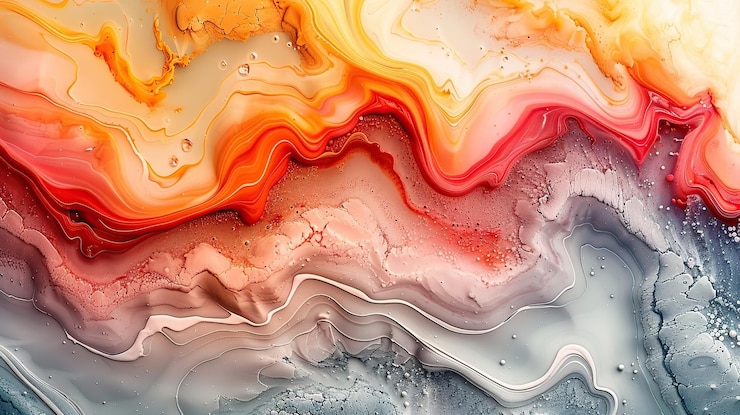 Photo l'art abstrait tourbillonne de couleurs