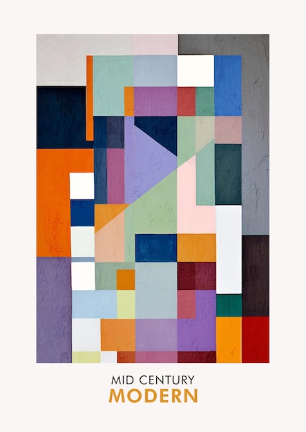 Art d'affiche imprimable moderne du milieu du siècle