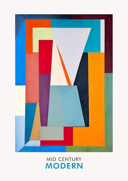 Art d'affiche imprimable moderne du milieu du siècle