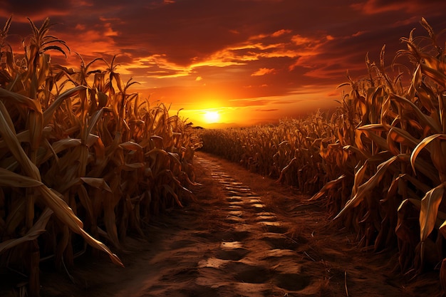 L'art de l'agriculture champs de maïs photographie de maïs
