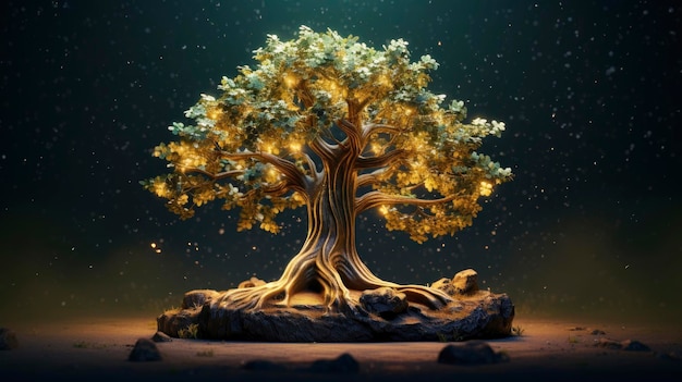 Art arboricole translucide superbe illustration d'arbre 3d