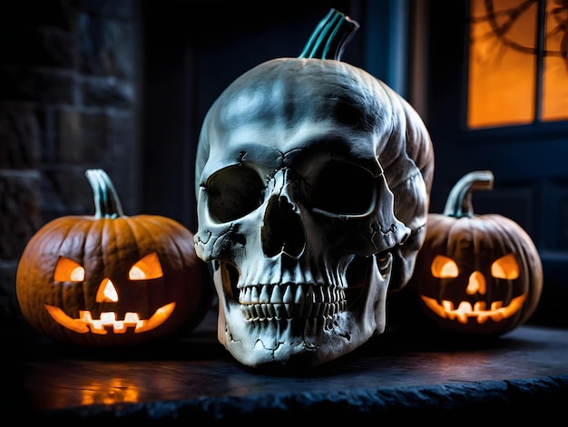 Photo art de crâne pour halloween