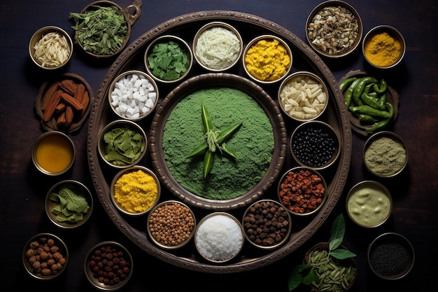 Photo l'art culinaire indien de la fusion des saveurs