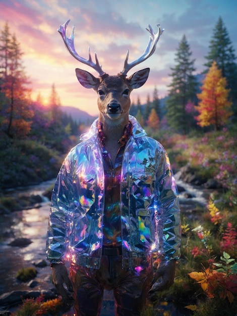 L'art du cerf est vibrant.