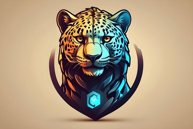 Art du logo vectoriel de la tête de tigre