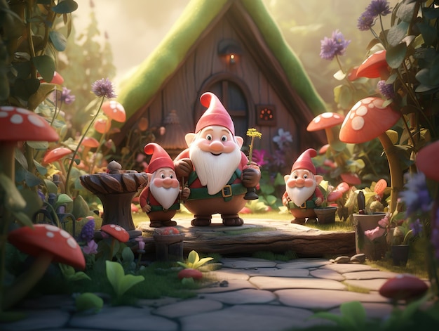 Art du printemps des gnomes