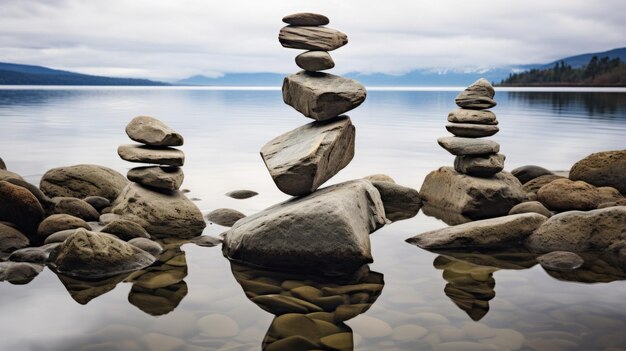 L'art d'équilibrer les pierres équilibrer les rochers empiler