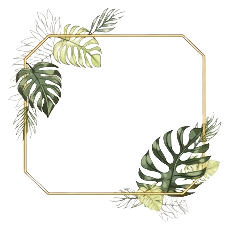 Photo art sur les feuilles de la plante monstera de png