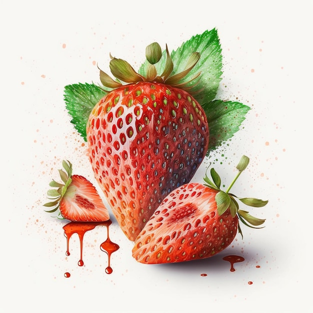 Art de fraises aquarelle