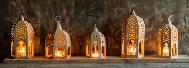 L'art islamique des cadeaux de lanterne tiki en bois