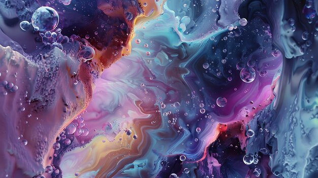 Art liquide abstrait coloré Mixer des peintures