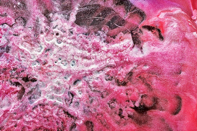 Art liquide de fond abstrait étincelant de luxe mélange de peinture de contraste rose taches d'encre d'alcool texture de marbre motif d'impression moderne