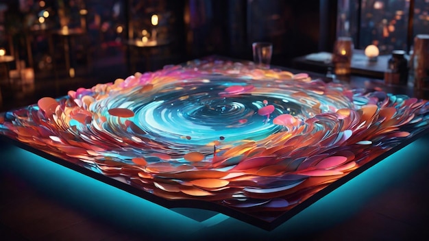 L'art de la lueur fluide 3D hypnotisant