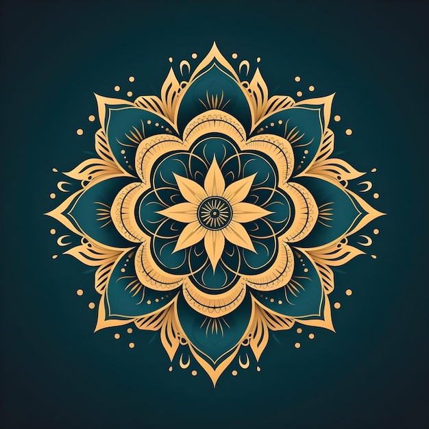 Art Mandala Créatif Conception Zen Illustration Vectorielle