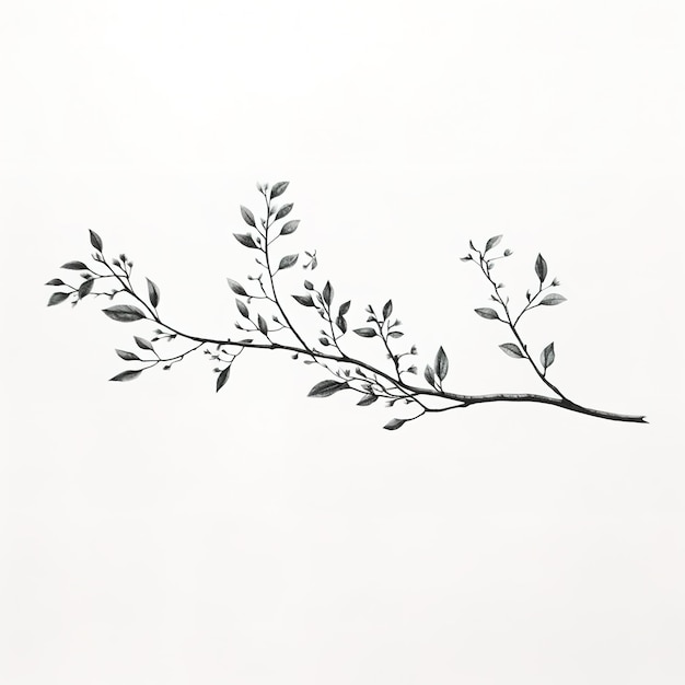 Photo l'art minimaliste d'une branche