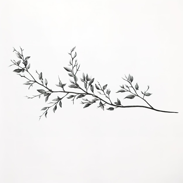 Photo l'art minimaliste d'une branche