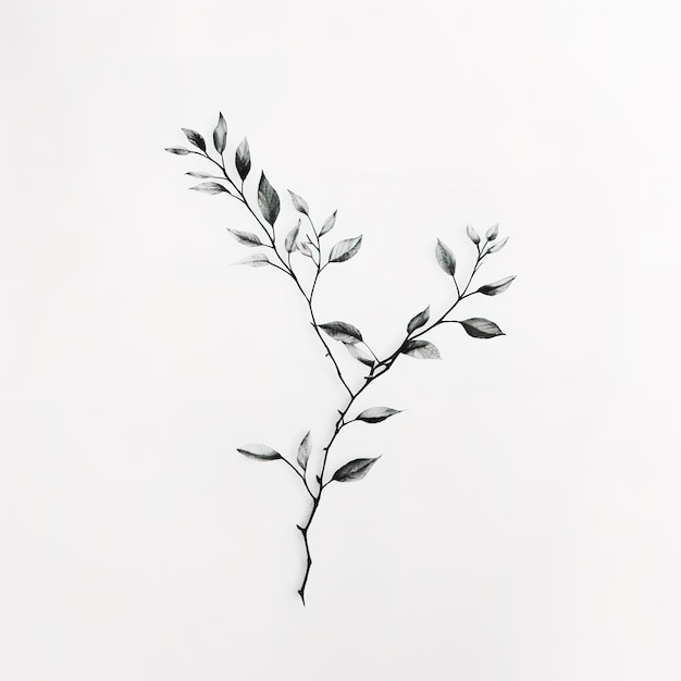 Photo l'art minimaliste d'une branche