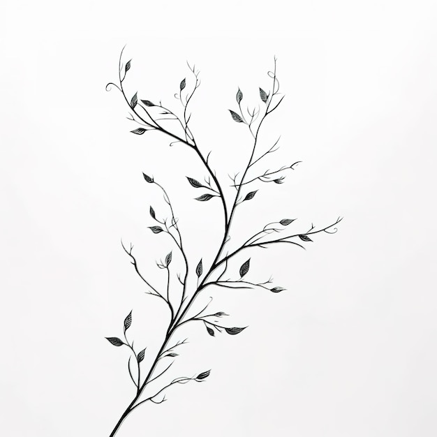 Photo l'art minimaliste d'une branche