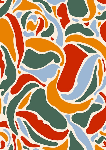 Art moderne contemporain abstrait peint coloré dessiné à la main