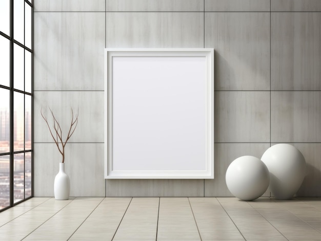 Art mural minimaliste encadré inspiré d'AI