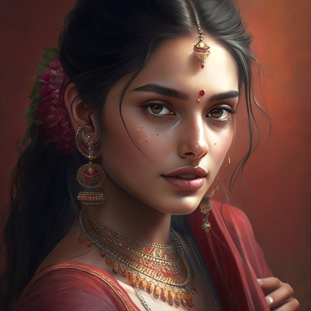 Art numérique Beauté indienne
