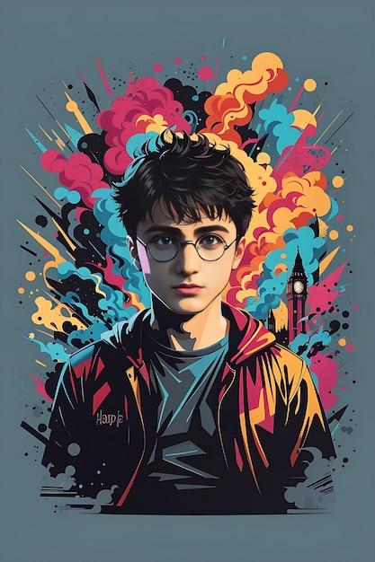 art numérique sélectionné pour le Harry Potter TSHIRT DESIGN AI GENERATE