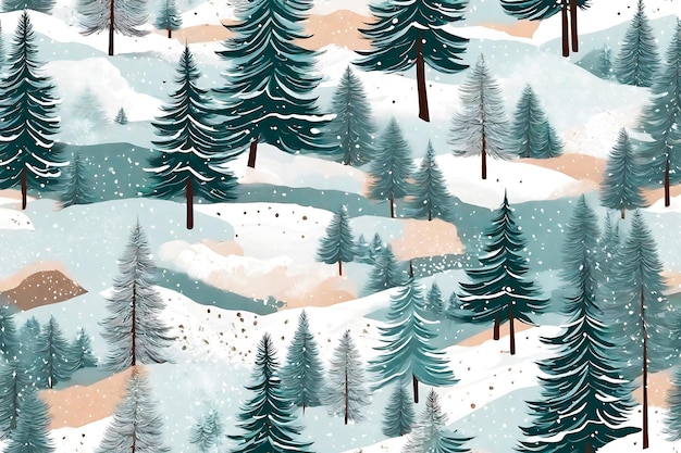 Art de paysages d’hiver