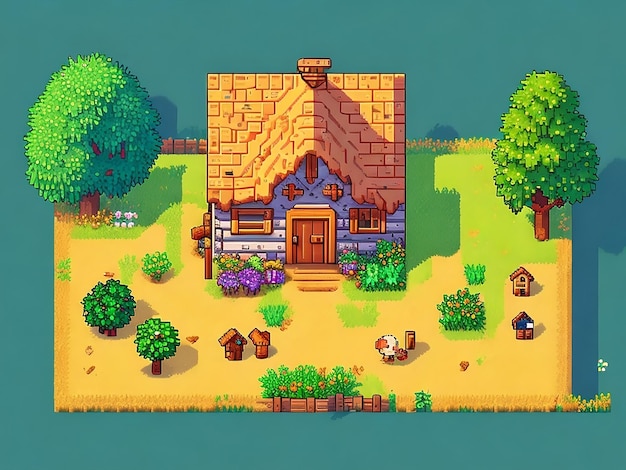 Art des pixels Les actifs du jeu dans le style de Stardew Valley