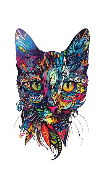 l'art de la tribu des chats colorés