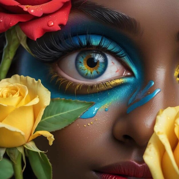 Art des yeux en pleine couleur