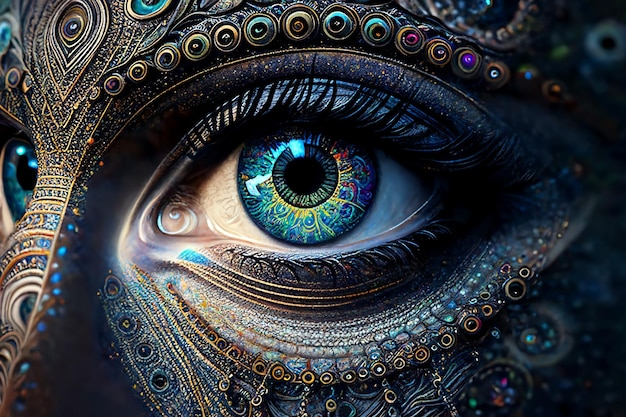 Art des yeux psychédélique