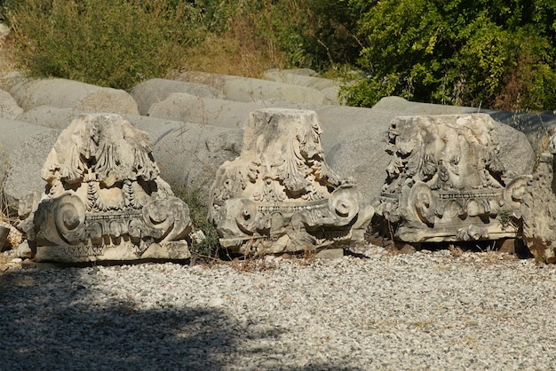 Artefacts dans la ville antique de Myra à Demre Antalya Turkiye