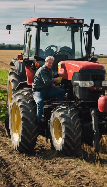 Photo l'artisanat des agriculteurs dans la réparation des tracteurs