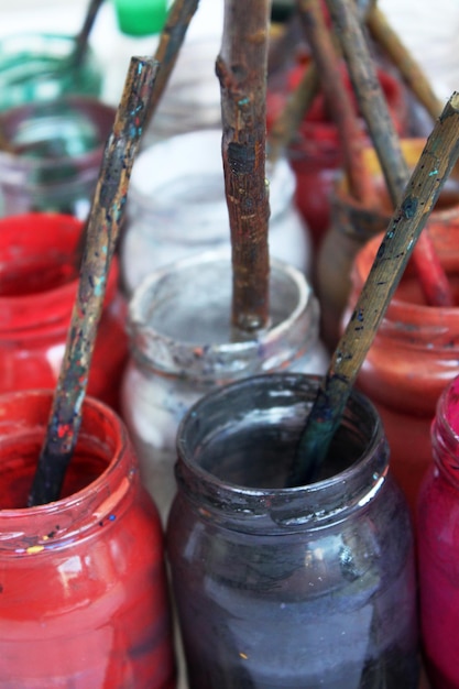 artisanat de pots de peinture