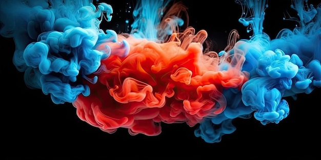 Artistique de la goutte de couleur d'encre dans l'eau